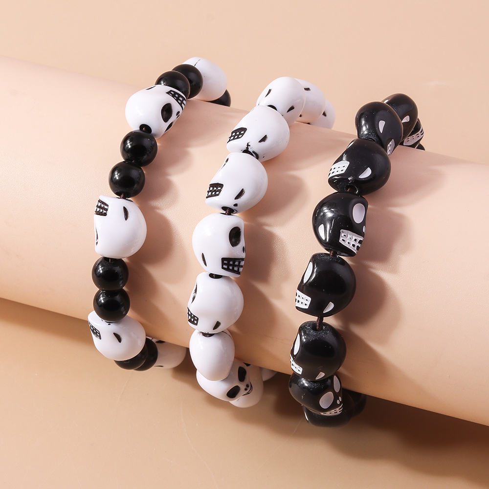 Funny Skull Beaded Wholesale Bracelets display picture 15