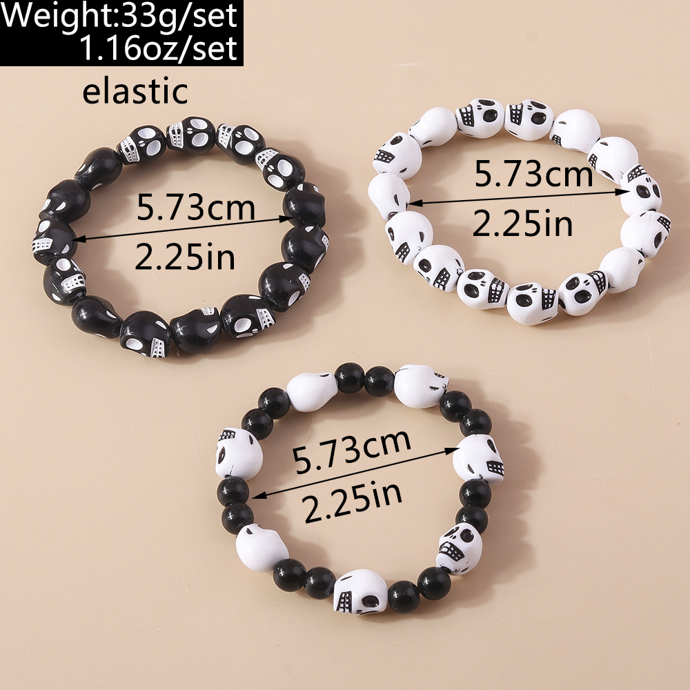 Funny Skull Beaded Wholesale Bracelets display picture 17