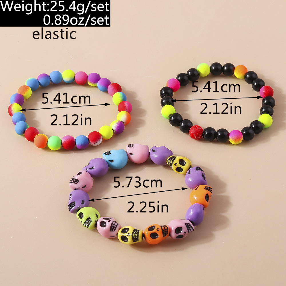 Funny Skull Beaded Wholesale Bracelets display picture 1