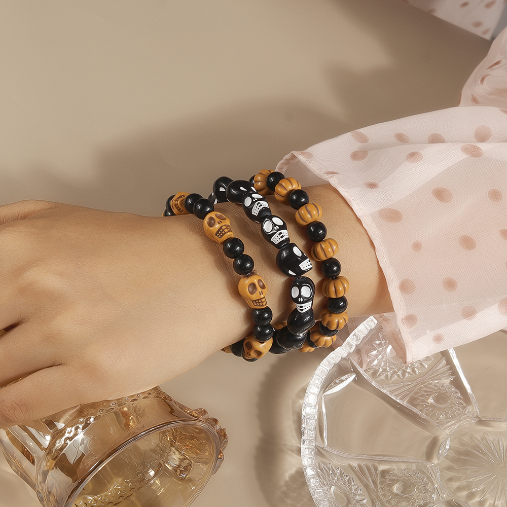 Funny Skull Beaded Wholesale Bracelets display picture 2