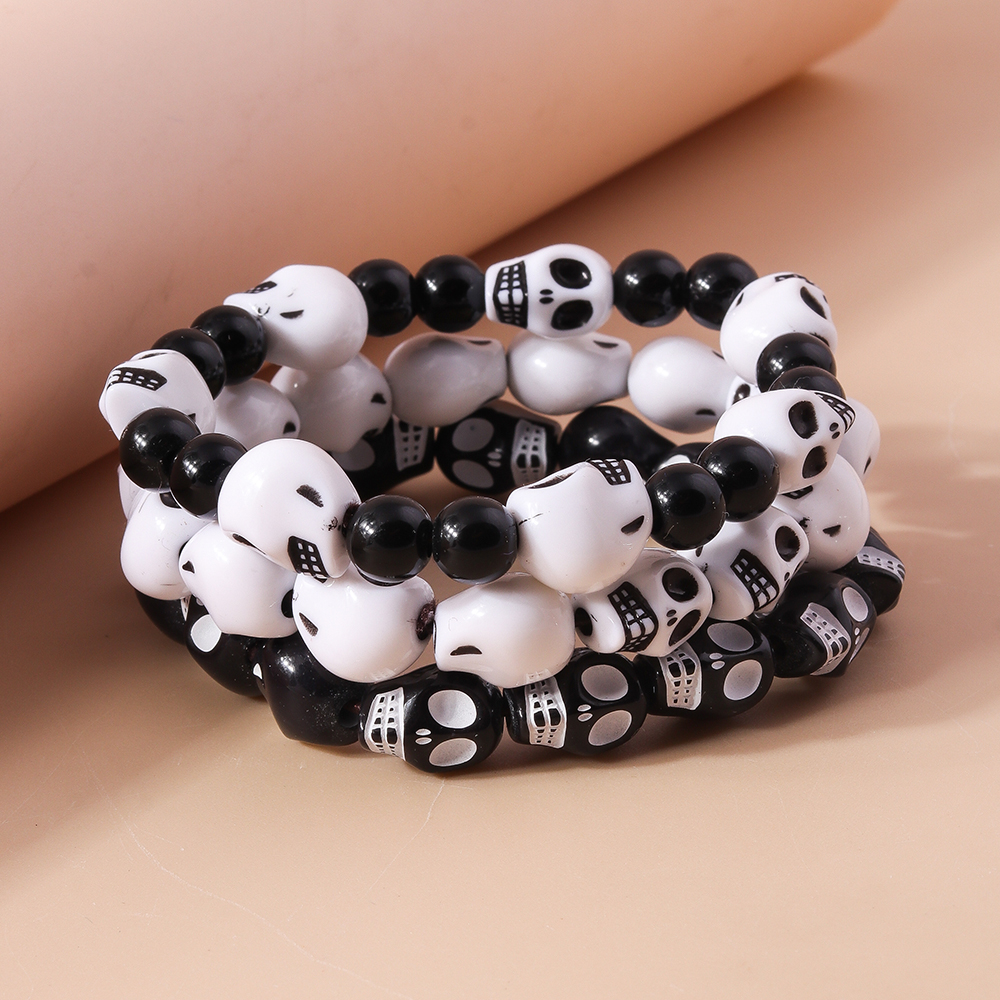 Funny Skull Beaded Wholesale Bracelets display picture 7