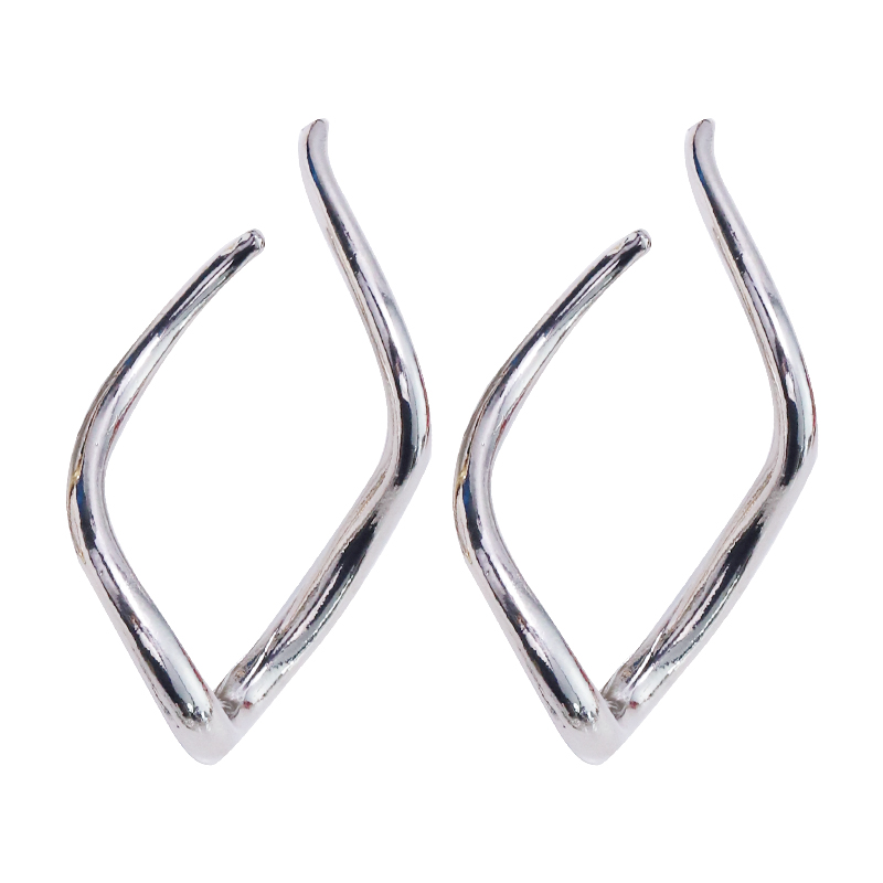 Wholesale Jewelry Modern Style Simple Style Rhombus Alloy Gold Plated Silver Plated Plating Ear Studs display picture 5