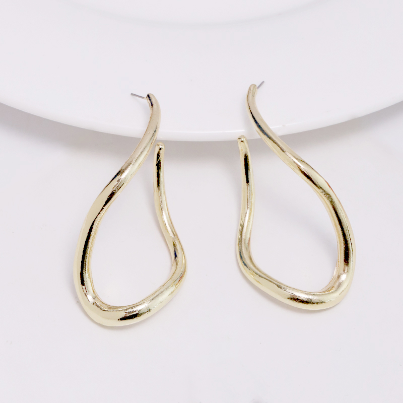 Wholesale Jewelry Modern Style Simple Style Rhombus Alloy Gold Plated Silver Plated Plating Ear Studs display picture 3