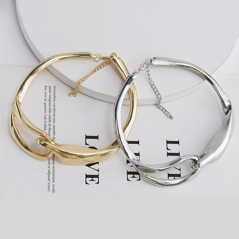 Vintage Style Simple Style Irregular Solid Color Alloy Plating Gold Plated Women's Choker display picture 2