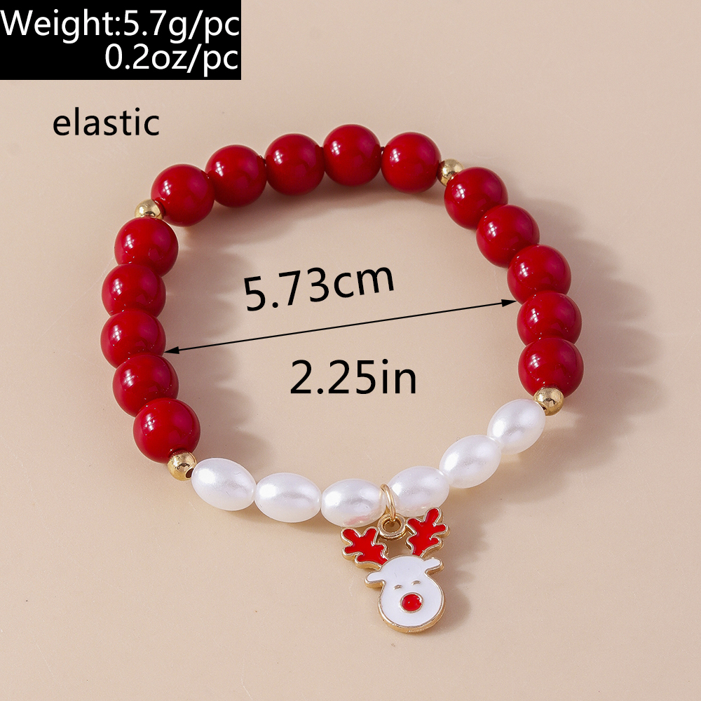 Lindo Estilo Simple Papá Noel Perla Artificial Venta Al Por Mayor Pulsera display picture 18