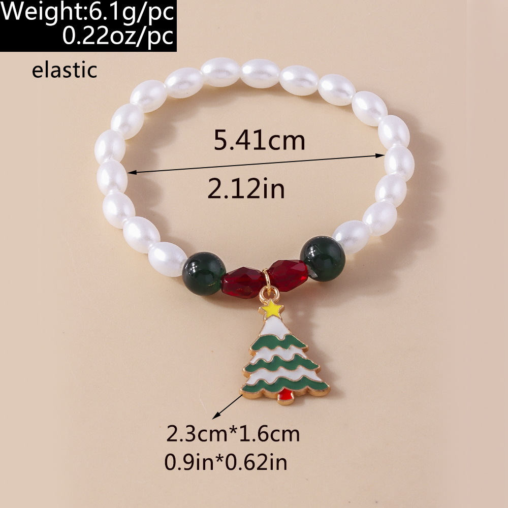 Lindo Estilo Simple Papá Noel Perla Artificial Venta Al Por Mayor Pulsera display picture 1