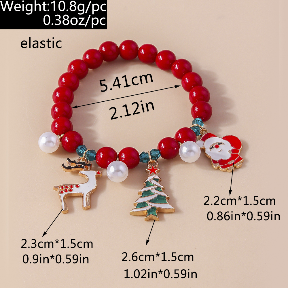 Lindo Estilo Simple Papá Noel Perla Artificial Venta Al Por Mayor Pulsera display picture 4