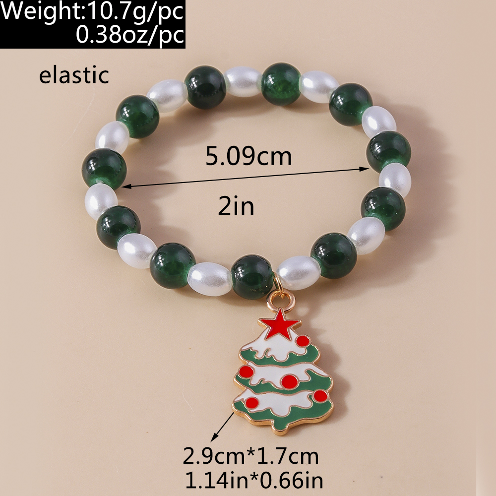 Lindo Estilo Simple Papá Noel Perla Artificial Venta Al Por Mayor Pulsera display picture 5