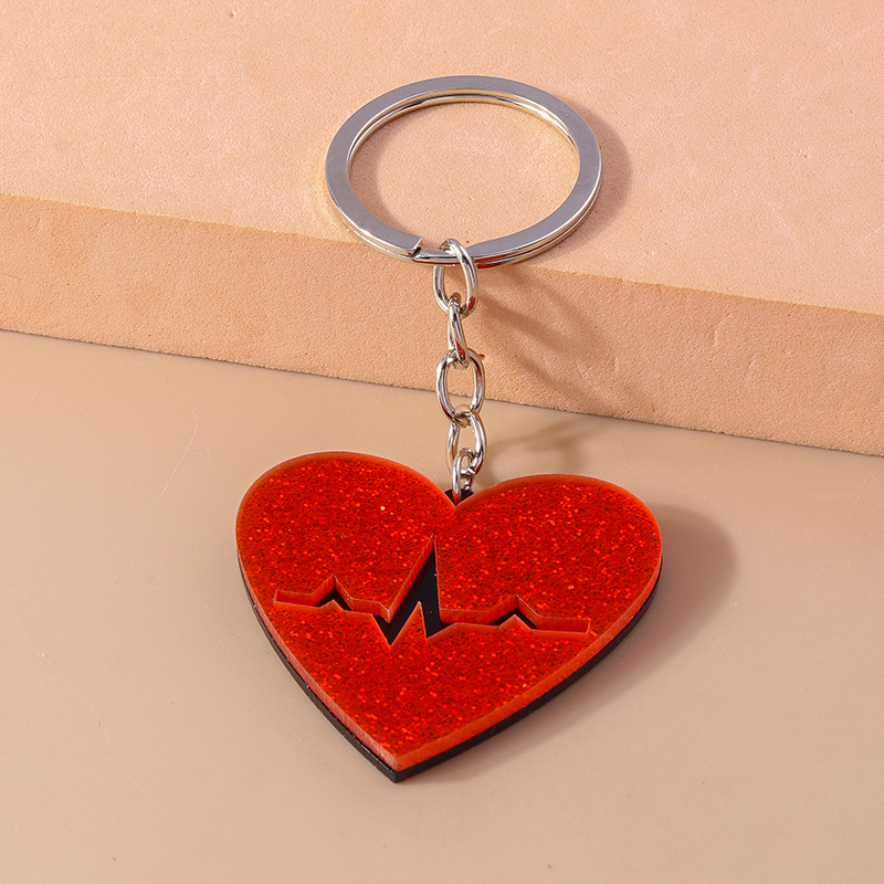 Cute Heart Shape Alloy Plastic Bag Pendant Keychain display picture 8