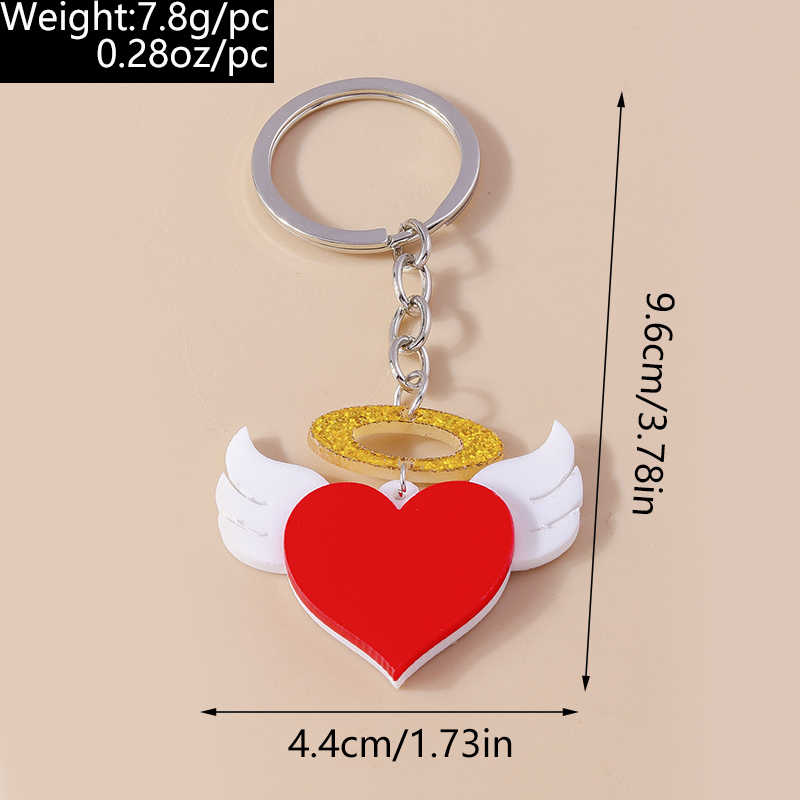 Cute Heart Shape Alloy Plastic Bag Pendant Keychain display picture 13