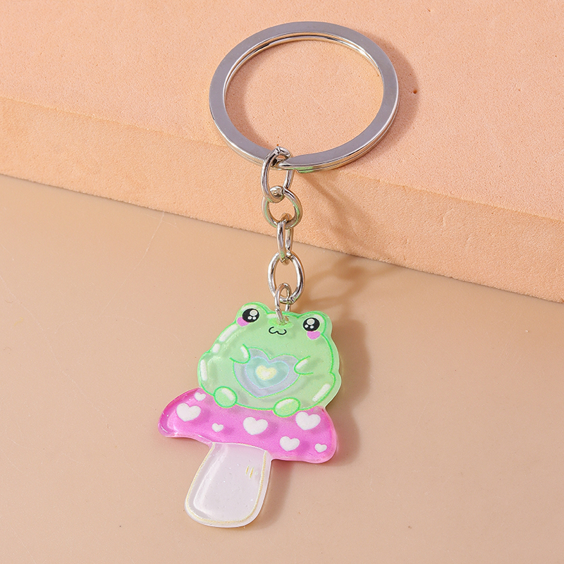 Cute Frog Alloy Plastic Bag Pendant Keychain display picture 11