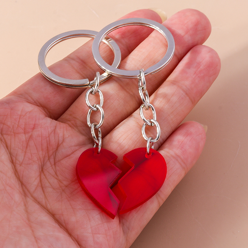 Cute Simple Style Heart Shape Alloy Bag Pendant Keychain display picture 5