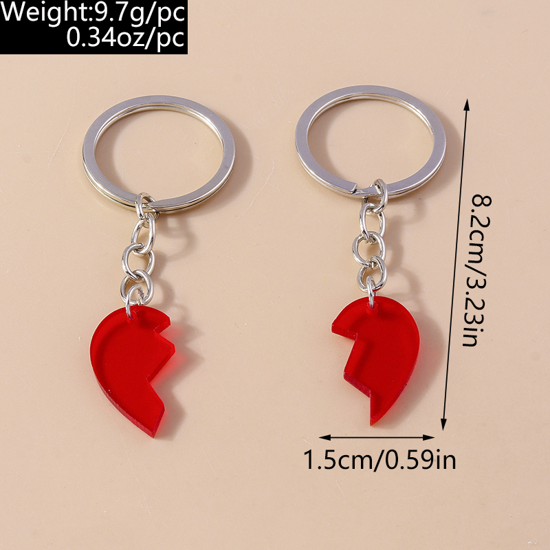 Cute Simple Style Heart Shape Alloy Bag Pendant Keychain display picture 1