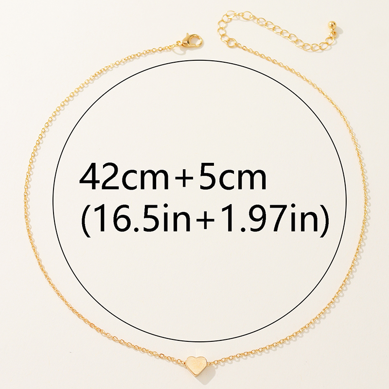 Einfacher Stil Herzform Legierung Überzug 14 Karat Vergoldet Frau Halskette Mit Anhänger display picture 3