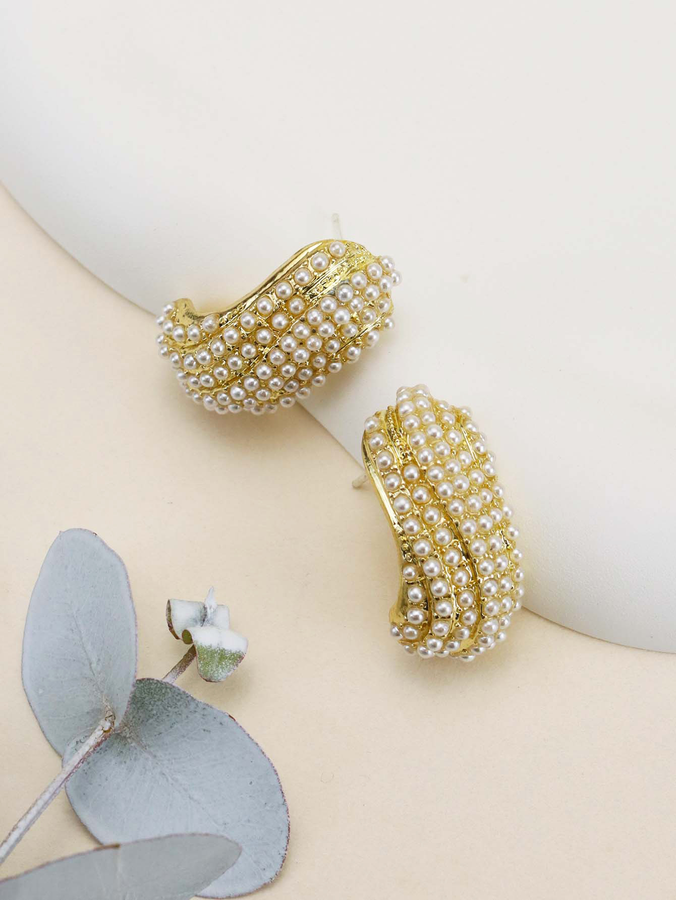 1 Pair Simple Style Geometric Flower Enamel Inlay Alloy Rhinestones Pearl Drop Earrings Ear Studs display picture 32