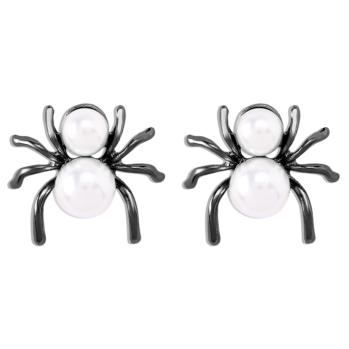 Wholesale Jewelry Exaggerated Funny Simple Style Spider Artificial Pearl Alloy Ear Studs display picture 3