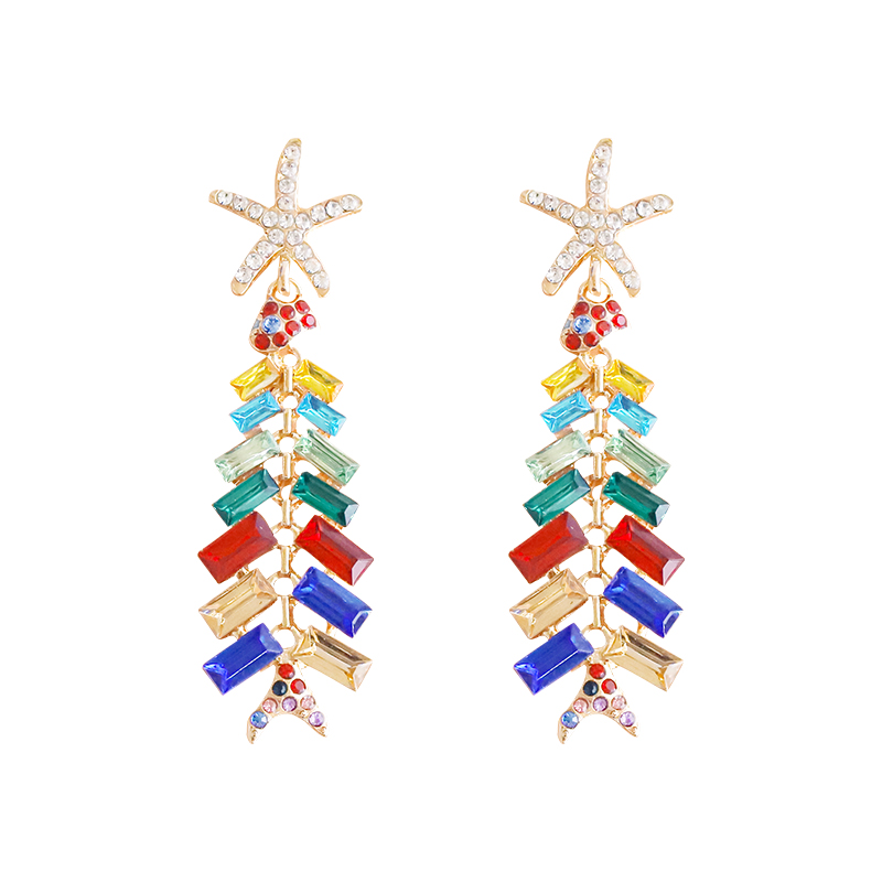 1 Pair Classical Ethnic Style Leaf Leaves Tassel Plating Inlay Alloy Artificial Gemstones Gold Plated Drop Earrings display picture 16