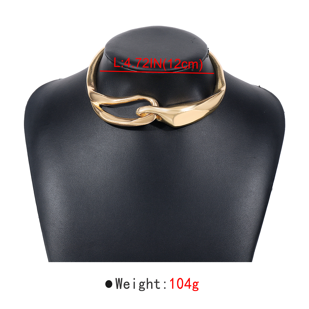 Wholesale Jewelry Exaggerated Modern Style Simple Style Solid Color Alloy Iron Choker display picture 2