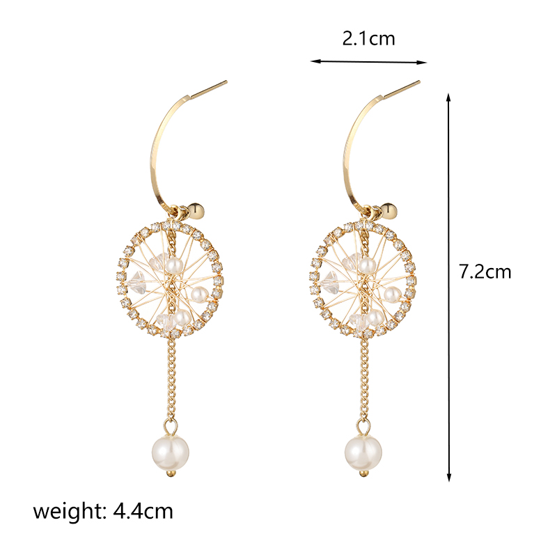 1 Pair Retro Flower Plating Inlay Copper Zircon 18k Gold Plated Drop Earrings display picture 3