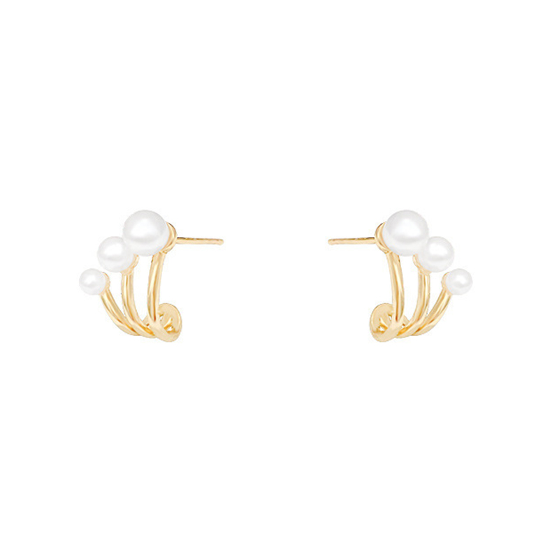 Wholesale Jewelry Elegant Simple Style Shiny Flower Alloy Rhinestones 24k Gold Plated Plating Inlay Ear Studs display picture 3