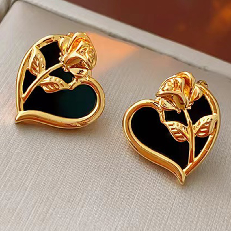 Wholesale Jewelry Elegant Simple Style Shiny Flower Alloy Rhinestones 24k Gold Plated Plating Inlay Ear Studs display picture 33