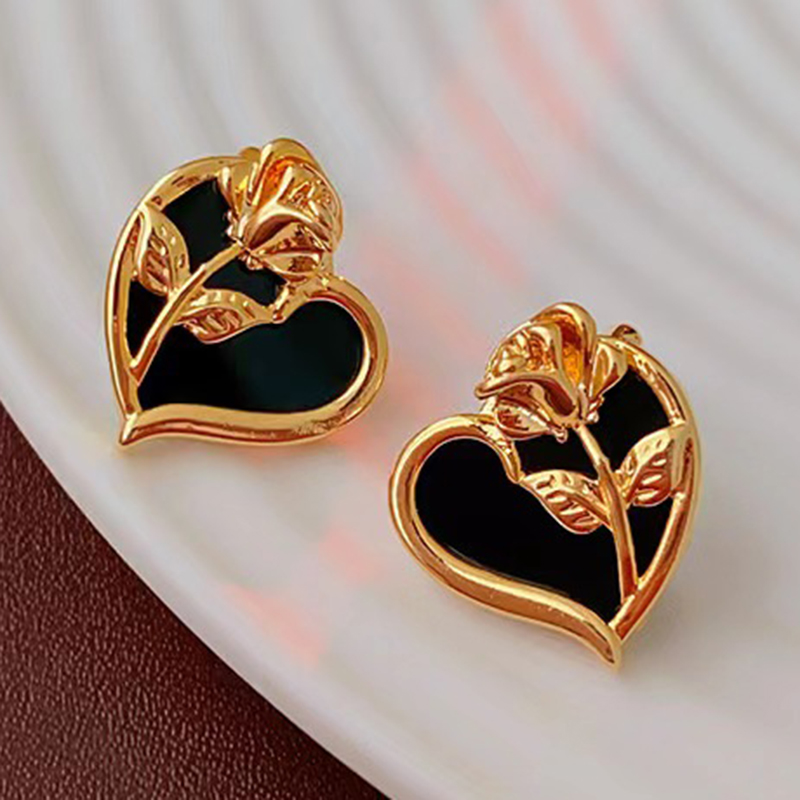 Wholesale Jewelry Elegant Simple Style Shiny Flower Alloy Rhinestones 24k Gold Plated Plating Inlay Ear Studs display picture 34