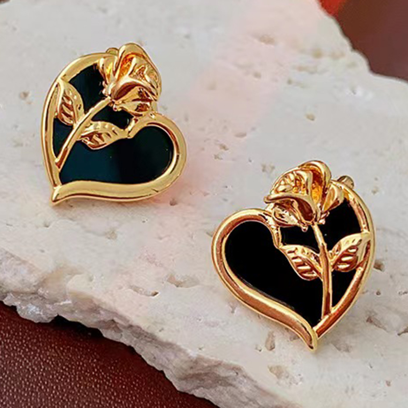 Wholesale Jewelry Elegant Simple Style Shiny Flower Alloy Rhinestones 24k Gold Plated Plating Inlay Ear Studs display picture 35