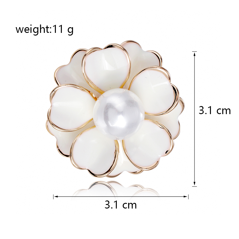 Sweet Simple Style Floral Stainless Steel Plating Inlay Pearl Women's Scarf Ring 1 Piece display picture 1