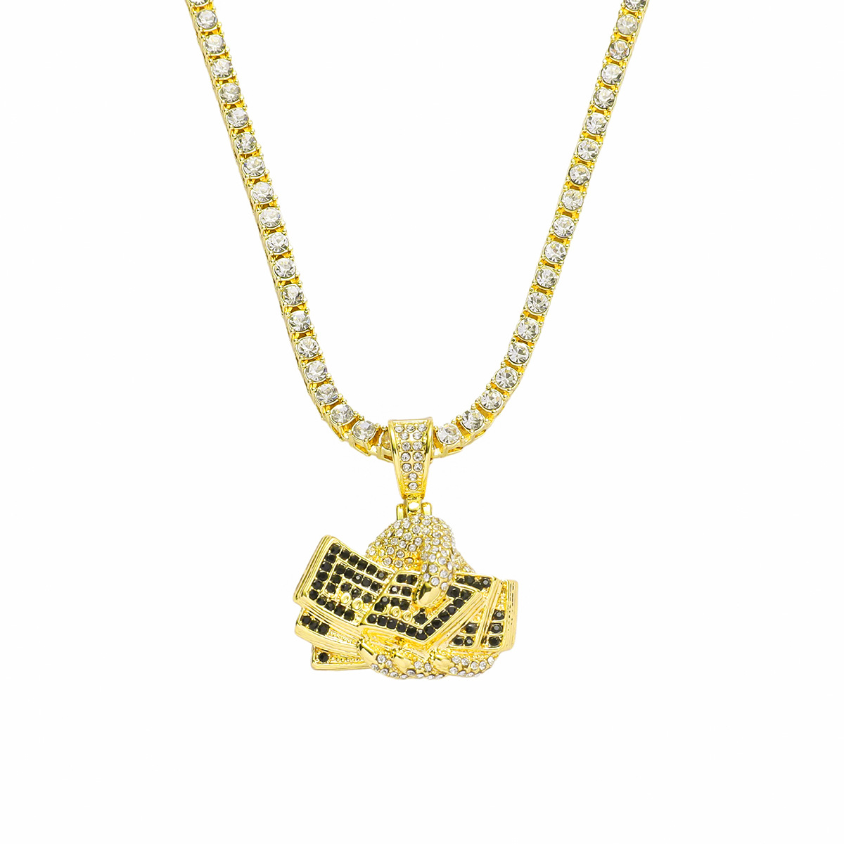 Hip Hop Géométrique Alliage Placage Incruster Zircon Plaqué Or Plaqué Argent Unisexe Pendentif display picture 1