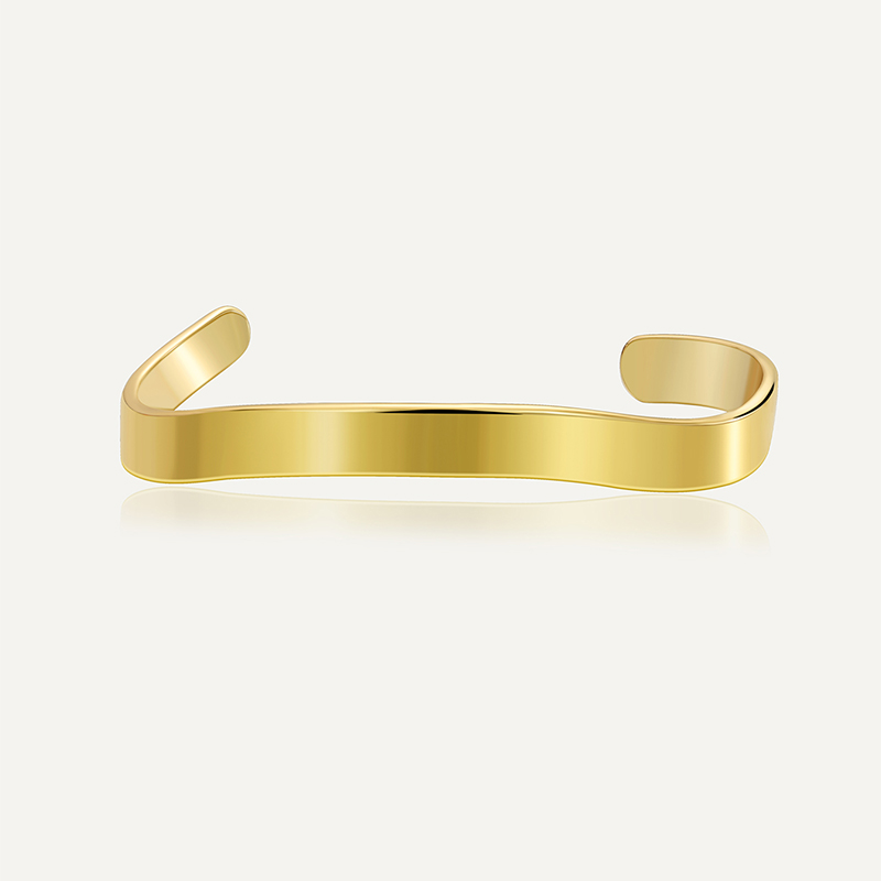 Modern Style Classic Style Commute Solid Color Copper Irregular Twist Plating 18k Gold Plated Cuff Bracelets display picture 7