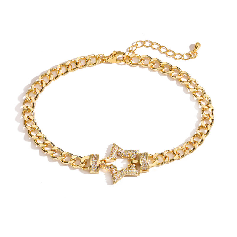 Luxurious Shiny Star Butterfly Copper Plating Inlay Zircon 18k Gold Plated Bracelets display picture 5