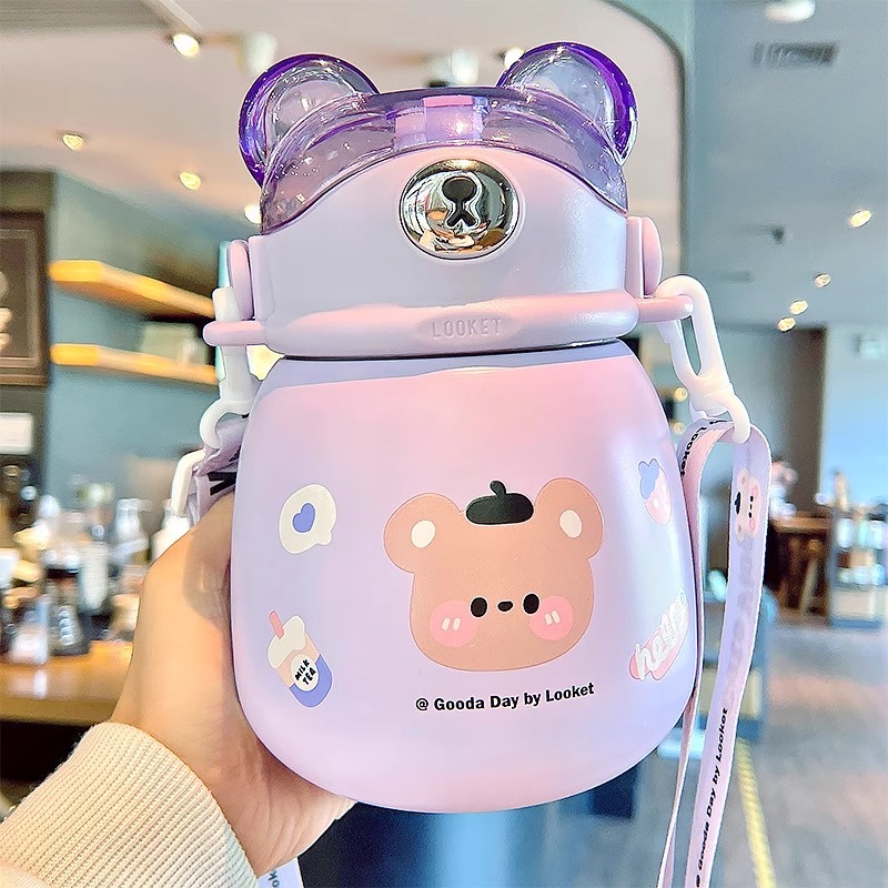 Cute Bear Stainless Steel Thermos Cup display picture 2