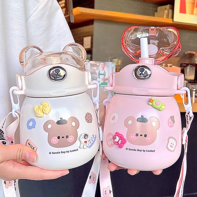 Cute Bear Stainless Steel Thermos Cup display picture 4