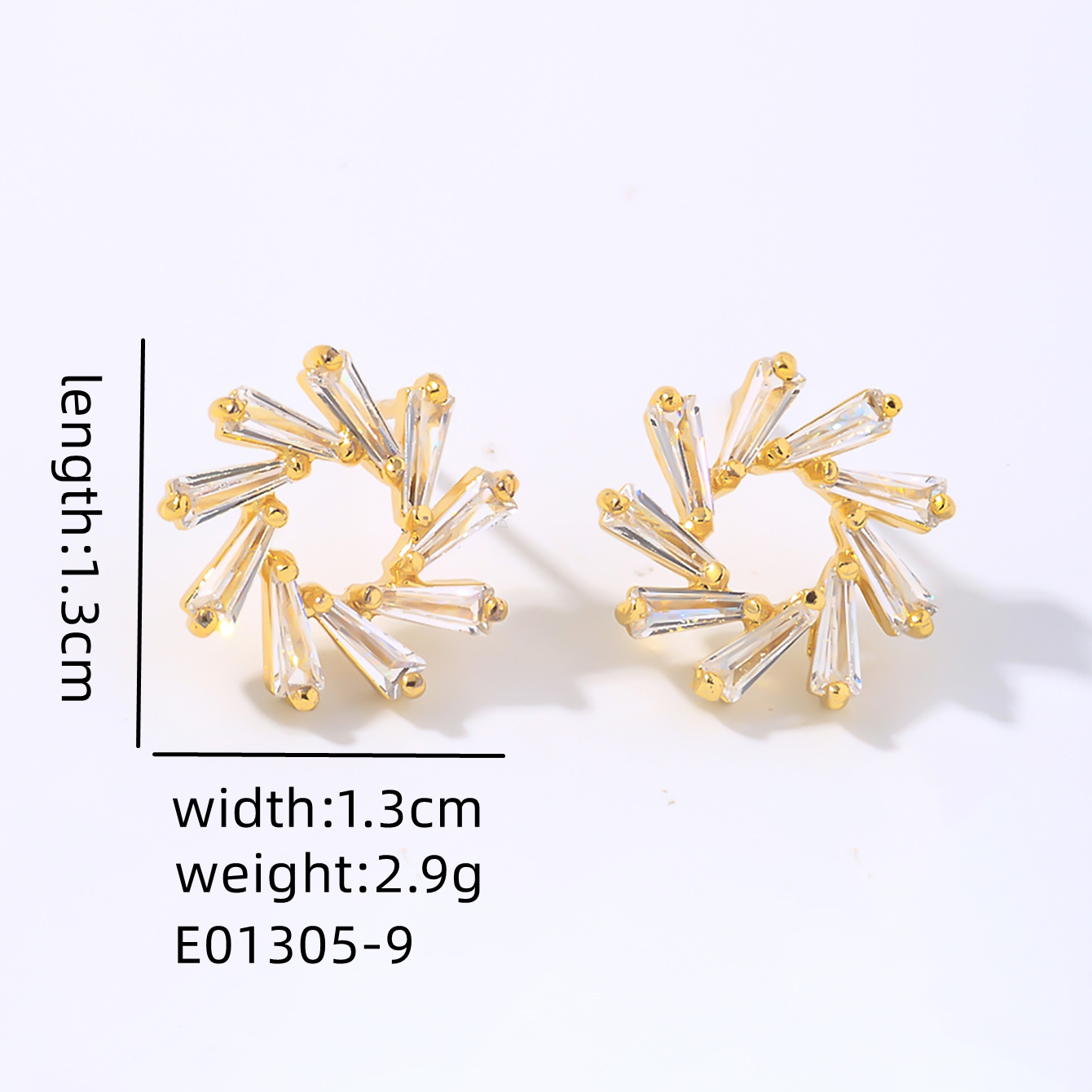 1 Paire Style IG Y2K Style Simple Moulin À Vent Placage Incruster Le Cuivre Zircon Boucles D'Oreilles display picture 1