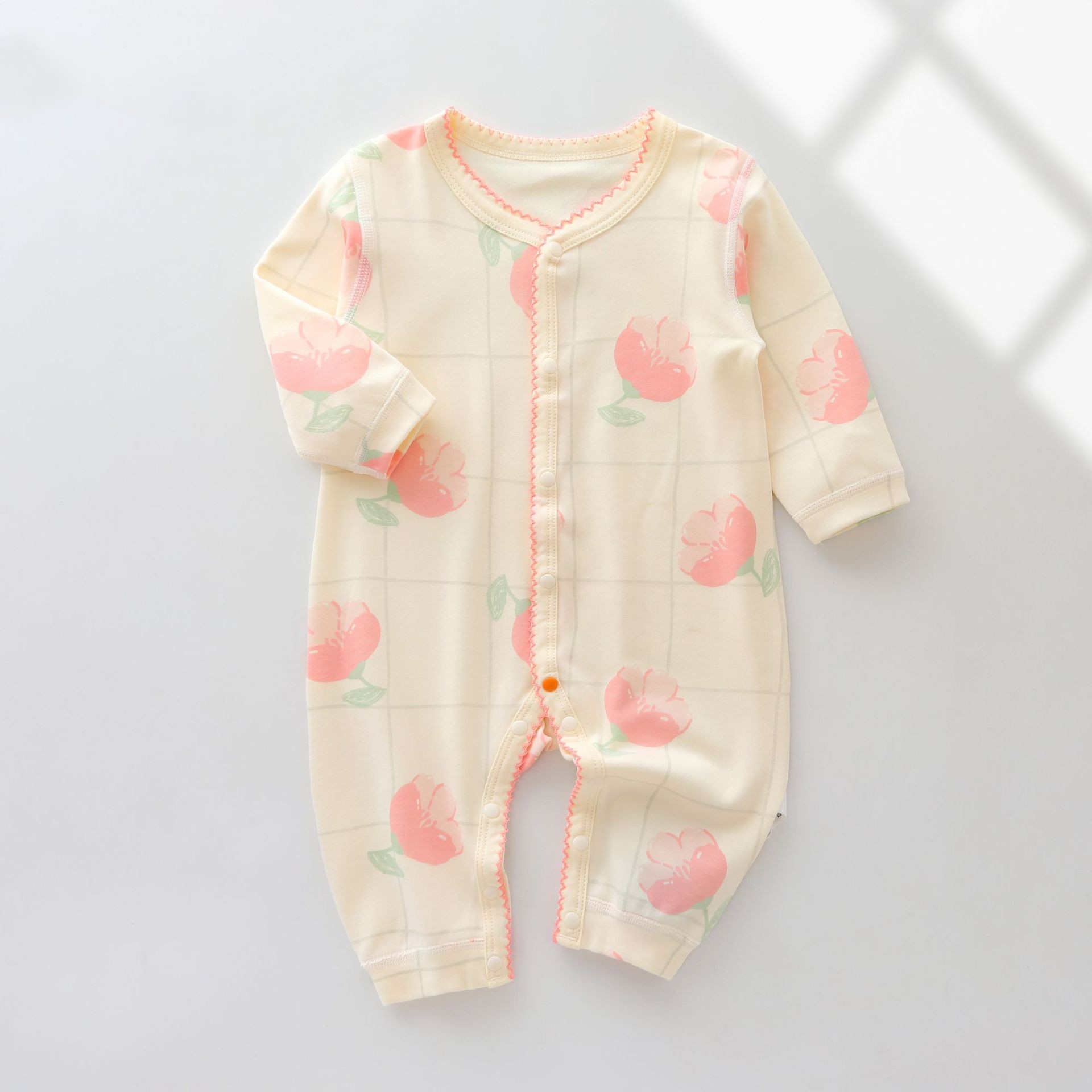 Casual Animal Flower Bow Knot Cotton Baby Rompers display picture 2