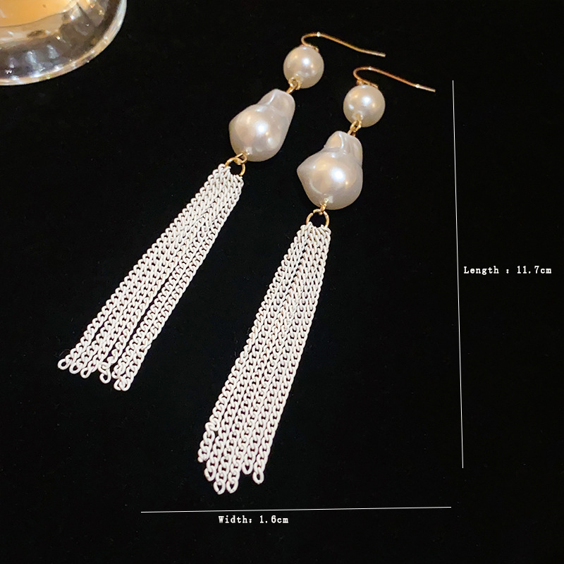1 Pair Elegant Tassel Alloy Drop Earrings display picture 5