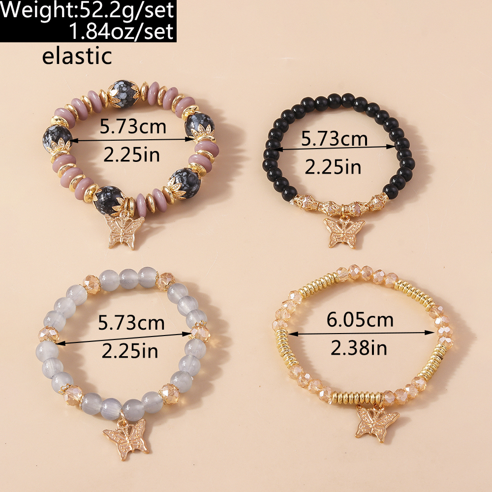 Vacation Streetwear Butterfly Beaded Wholesale Bracelets display picture 1