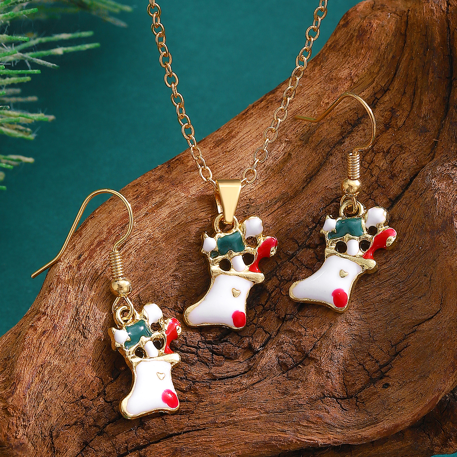 Cartoon Style Snowman Elk Alloy Plating 14k Gold Plated Christmas Women's Earrings Necklace display picture 6