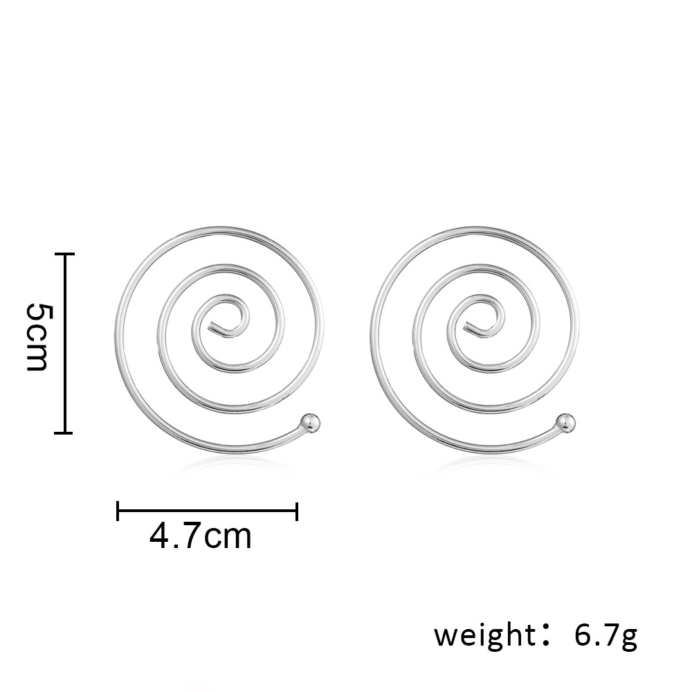 1 Pair Exaggerated Simple Style Geometric Plating Hollow Out Metal Silver Plated Earrings display picture 1
