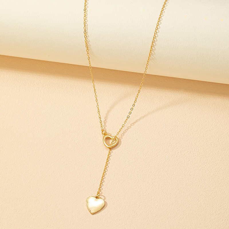 Sweet Simple Style Heart Shape Alloy Plating Gold Plated Women's Pendant Necklace display picture 2