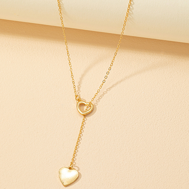 Sweet Simple Style Heart Shape Alloy Plating Gold Plated Women's Pendant Necklace display picture 3