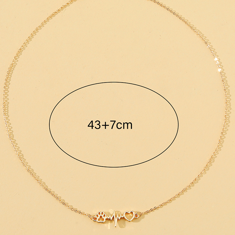 Cute Simple Style Heart Shape Alloy Plating Gold Plated Women's Necklace display picture 1