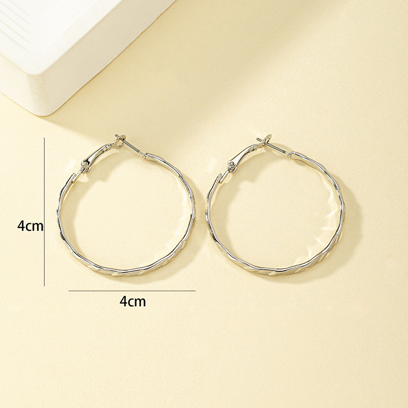 1 Pair Simple Style Circle Plating Metal Gold Plated Hoop Earrings display picture 1
