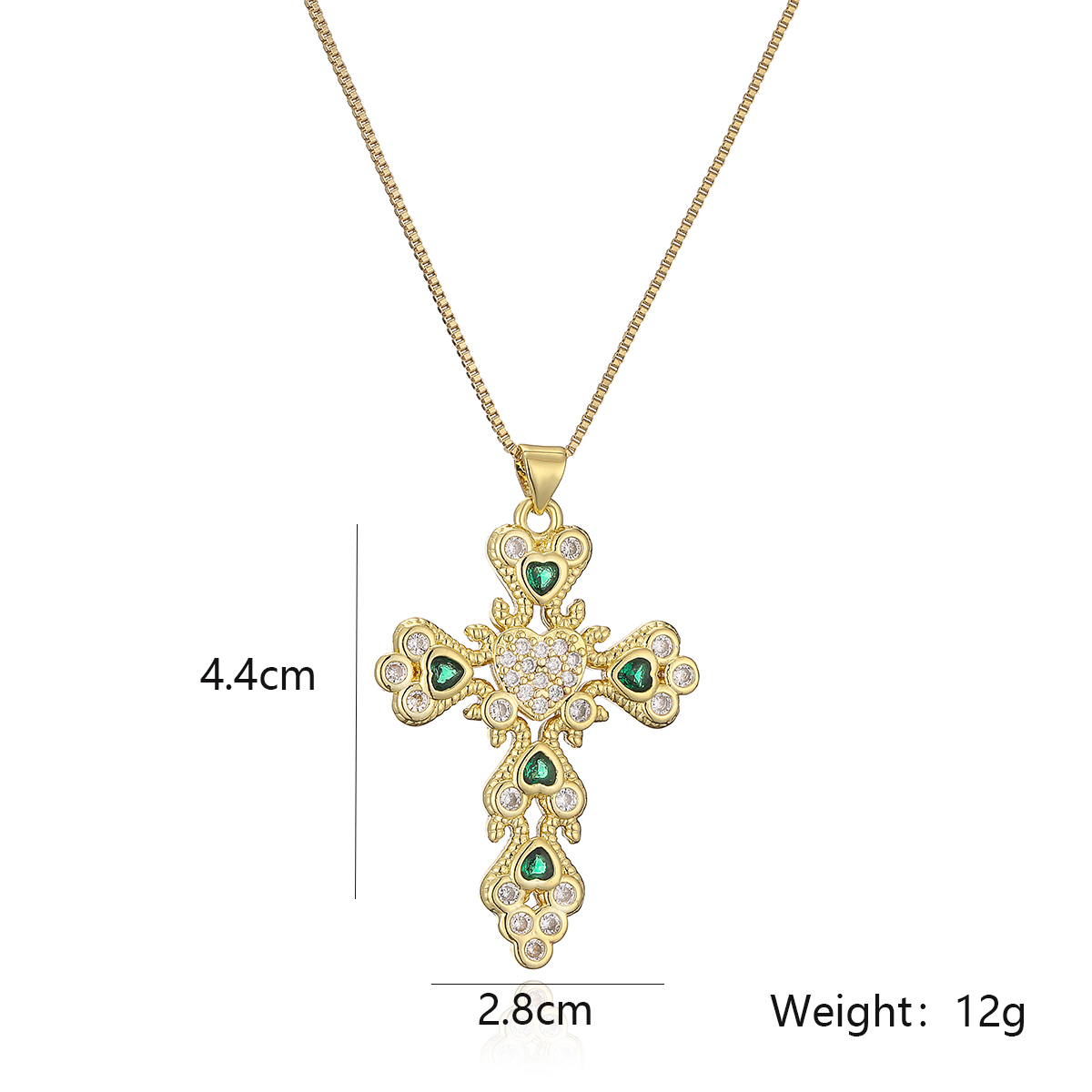 Style Simple Commuer Traverser Le Cuivre Placage Incruster Zircon Plaqué Or 18k Pendentif display picture 1