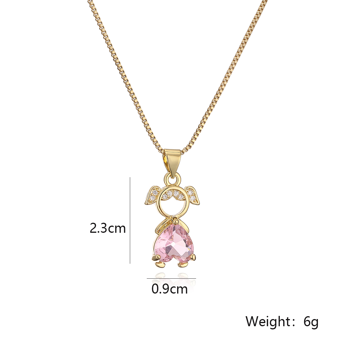 Simple Style Commute Geometric Copper 18k Gold Plated Zircon Pendant Necklace In Bulk display picture 2