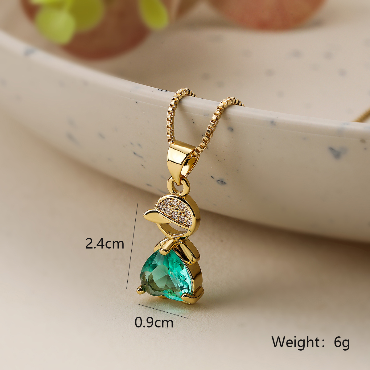Simple Style Commute Geometric Copper 18k Gold Plated Zircon Pendant Necklace In Bulk display picture 1