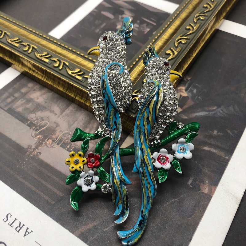 Elegant Classical Flower Bird Alloy Plating Inlay Zircon Women's Brooches display picture 2