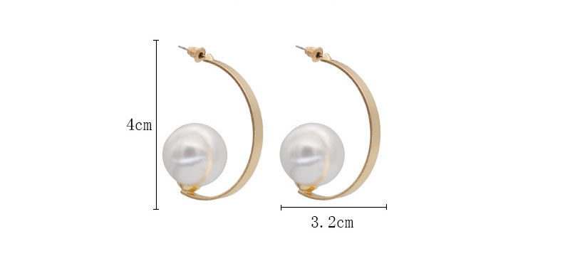 1 Paire Style Simple Star Placage Incruster Perle Artificielle Alliage Perles Artificielles Plaqué Or Boucles D'oreilles display picture 7