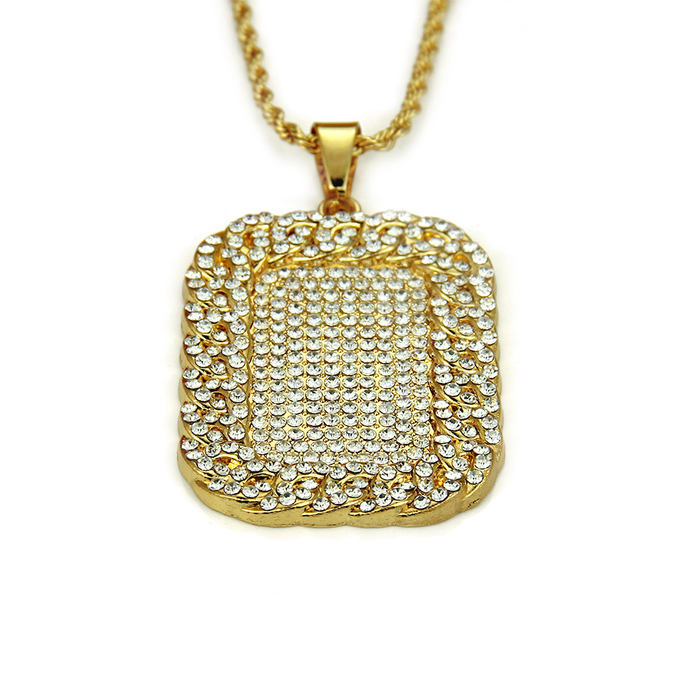 Punk Style Simple Carré Alliage Incruster Zircon Hommes Pendentif display picture 6