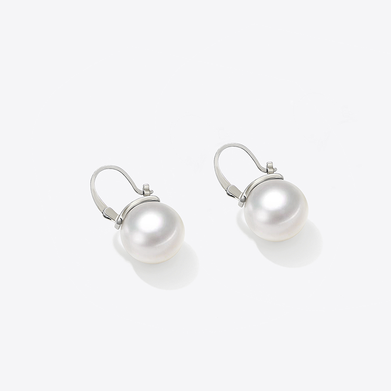 1 Pair Elegant Round Plating Inlay Copper Pearl Drop Earrings display picture 3